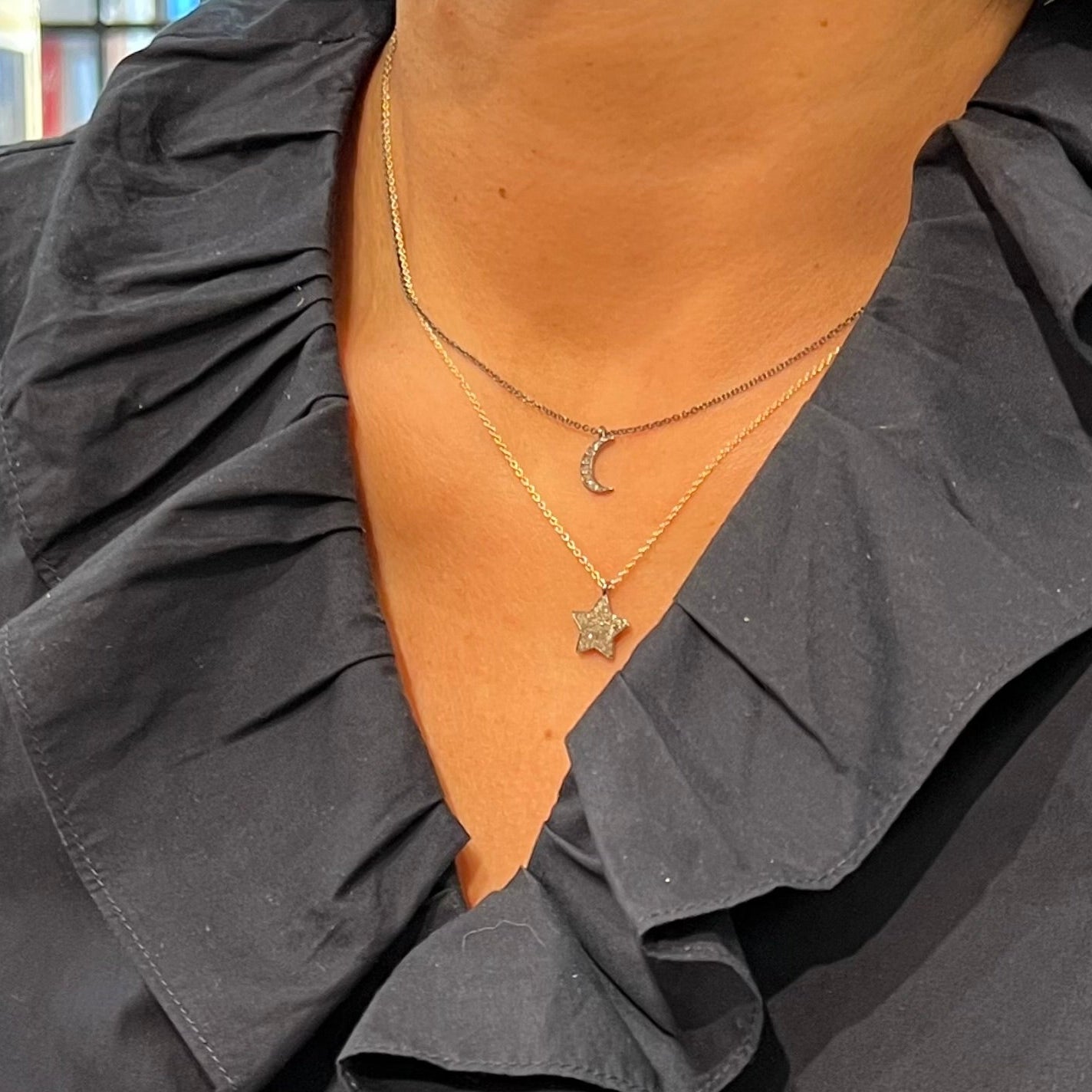 Pave Daimond Night Sky Necklace