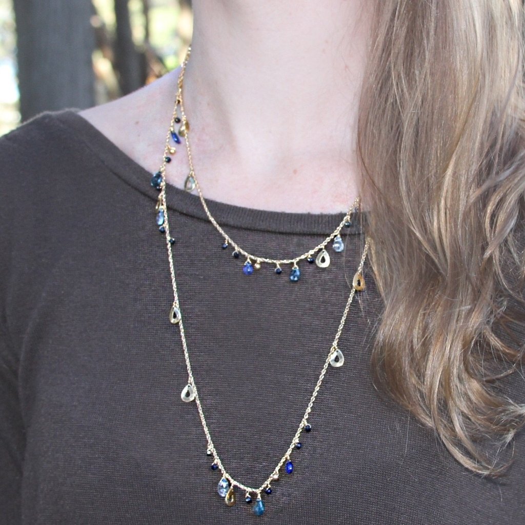 Long Mixed Gem Necklace