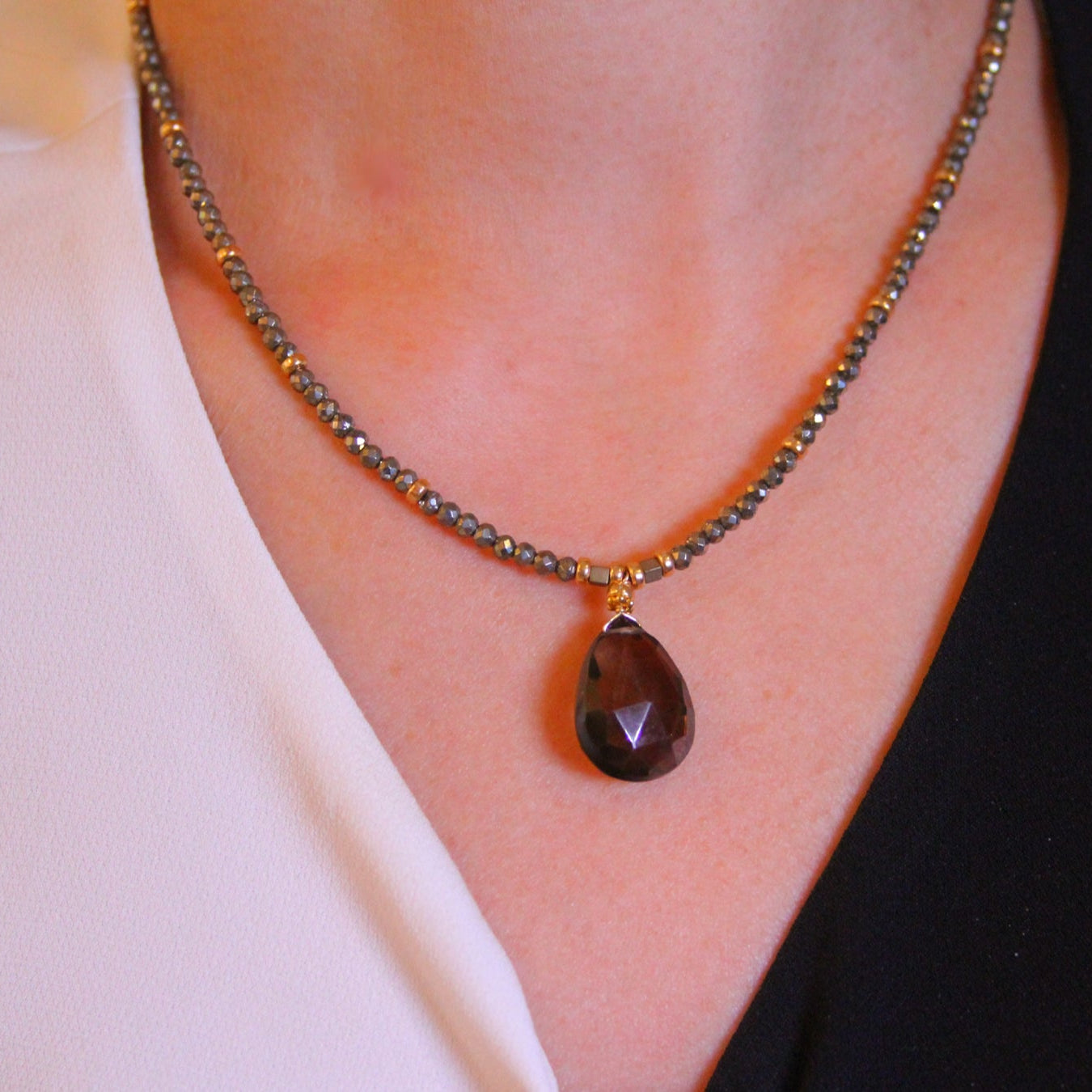 Burmese in Smoky Quartz Necklace
